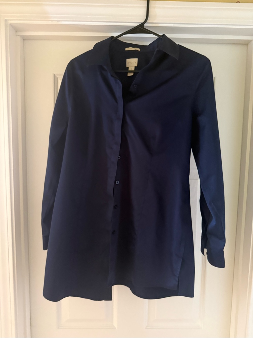 Chico's Deep Navy Button-Front Tunic